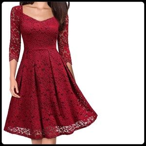 ⭐️HP⭐️ Missy May Vintage Boat Neck Dress Red NWT